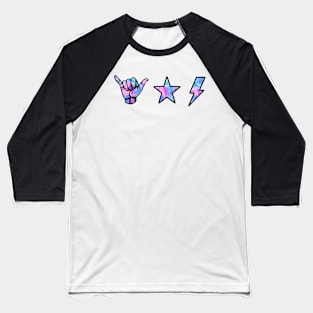 watercolor shaka, star and lightning sticker pack Baseball T-Shirt